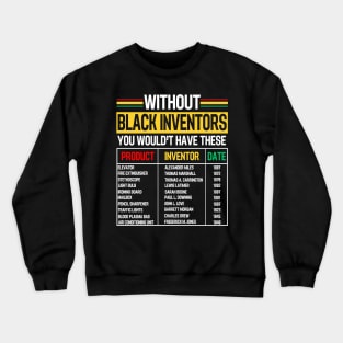 History Of Forgotten Black Inventors Black History Month Crewneck Sweatshirt